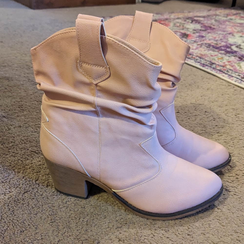 Charles Albert baby pink gowgirl boots size 10 - Picture 2 of 4